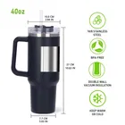 Stainless Steel Vacuum Insulated Tumbler with lid and Straw 1200ml