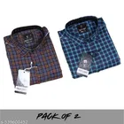 Polycotton Checked Shirts for Men, Multicolor 