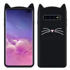 Silicone Mobile Back Cover for Samsung S10+ Plus (Black)