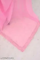 Georgette Applique Saree For Women, Pink