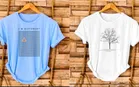 Polyester Round Neck T-Shirt for Men (Multicolor, M) (Pack of 2)
