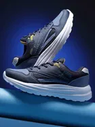 Asian Terminator Sports Shoes for Men (Navy Blue & White, 9)
