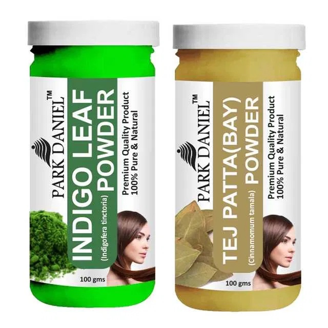 Park Daniel 100% Pure & Natural Indigo Leef Powder & Tej Patta Powder (Pack Of 2, 100 g) (SE-789)