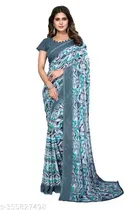 Designer Printed Georgette Saree for Women, Pack of 2 