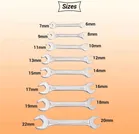 Padmakshi Universal Multi-Function Professional 8Pcs Double Open Ended Wrench Set Spanner Hand Tool