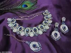 [Navy Blue] Enchanting Partywear Necklace Set for Women 