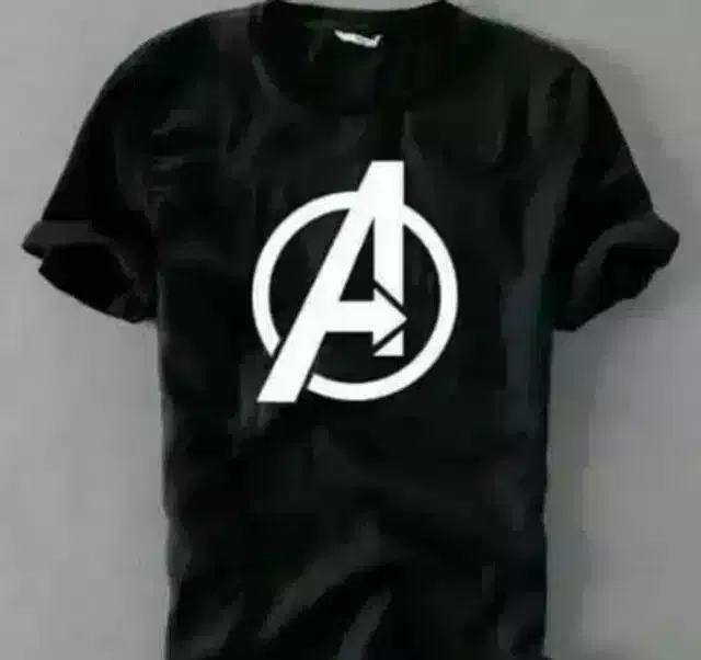 Half Sleeves Printed T-shirt for Men (Black, XXL)