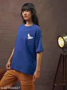 Cotton Round Neck Printed T-Shirt for Women 