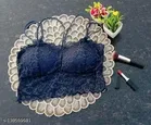Net Bra for Women, Navy Blue 