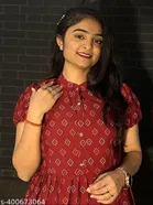 Crepe Printed Kurti with Palazzo for Women 