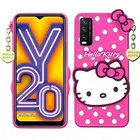 Hello Kitty Back Cover for Vivo Y20 (Pink)