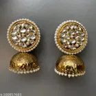 Pearl Kundan Antiq Light Weight Jhumkee for Women 