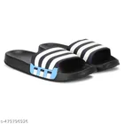 Sliders for Men (Blue & Black, 6)