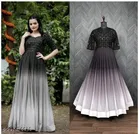Embellished Maxi Gown with Mirror Work for Women 