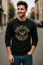 Fleece Printed Hoodie For Men, Black 