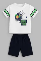 Cotton Blend Printed Clothing Set for Boys 