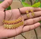 Alloy Mangalsutra with Earrings for Women 