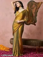 Chiffon Solid Saree for Women 
