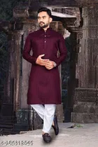 Mandarin Neck Kurta for Men 