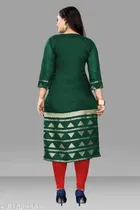 Chanderi Silk Printed Kurti for Women 