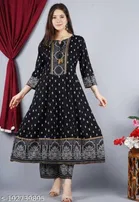 Rayon Printed Kurta with Pant & Dupatta for Women 