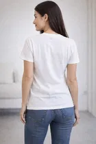 Cotton Blend Printed T-shirt for Men, White 