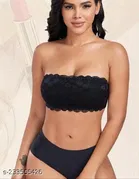 Net Solid Bras for Women, Assorted, Pack of 3 