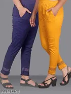 Cotton Lycra Trouser for Women 