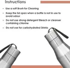 Stainless Steel Slim Rustproof Water Bottle 1000ml, Silver