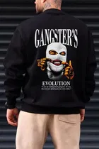 Round Neck Solid Sweatshirt for Men 