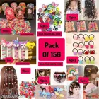 Fabric Hair Accessories Combo for Women, Pack of 156 