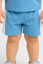 Solid Cotton Blend Top & Bottom Set for Boys 