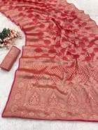 Organza Zari Woven Saree for Women 