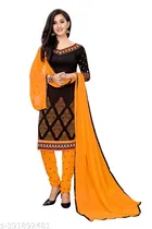 Crepe Printed Unstitched Suits for Women, Pack of 3 