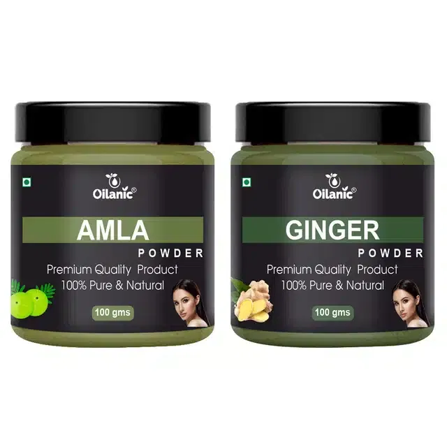 Natural Amla & Ginger Powder for Skin & Hair (Pack of 2, 100 g)