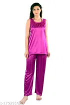 Satin Nightsuit Set for Women 