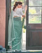 Net Embellished Saree for Women 