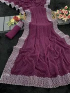 Georgette Woven Design Saree for Women 