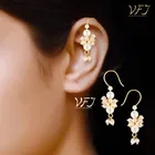 Brass Pearl Ear Cuffs for Women 