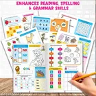 365 Activities English Book for Kids | Daily Learning Workbook for Children | Fun Writing, Reading, Phonics & Vocabulary Practice | Brain Development Activity Book for Kindergarten & Primary Students | Perfect Homeschooling & Holiday Learning
