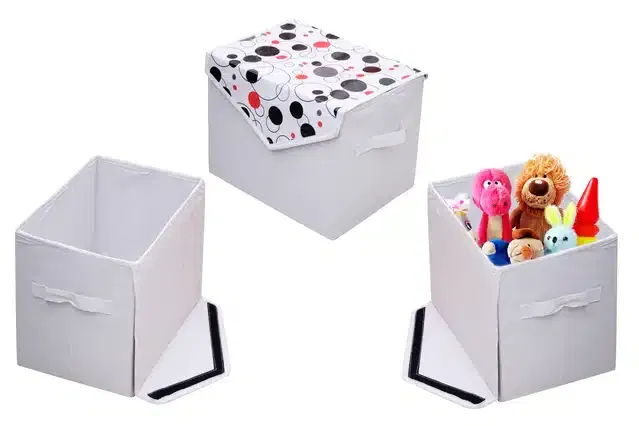 PVC Printed Toys Storage Box (Multicolor)