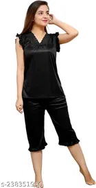 Satin Nightsuit Set for Women 