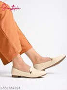 Solid Synthetic Ballerinas for Girls 