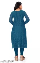 Net Kurti for Women,  Blue  