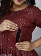 Ethnic Motif Printed Maternity Kurti Set 