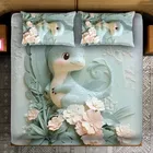 Premium 7D Baby Dinosaur Printed Bedsheet 90x100in