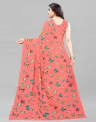 SVB बटरफ्लाई प्रिंटेड साड़ी फॉर वीमेन 