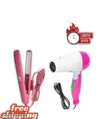 Plastic Hair Dryer with Straightener 