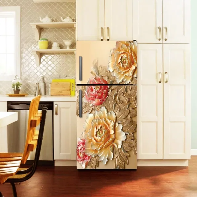 Vinyl Wallpaper Sticker for Fridge Door (Multicolor, 60x160 cm)