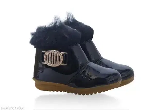 Boots for Girls (Black, 6-6.5 Years)